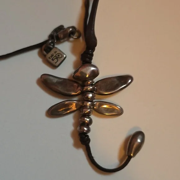 Uno De 50 Brown Dragonfly Necklace